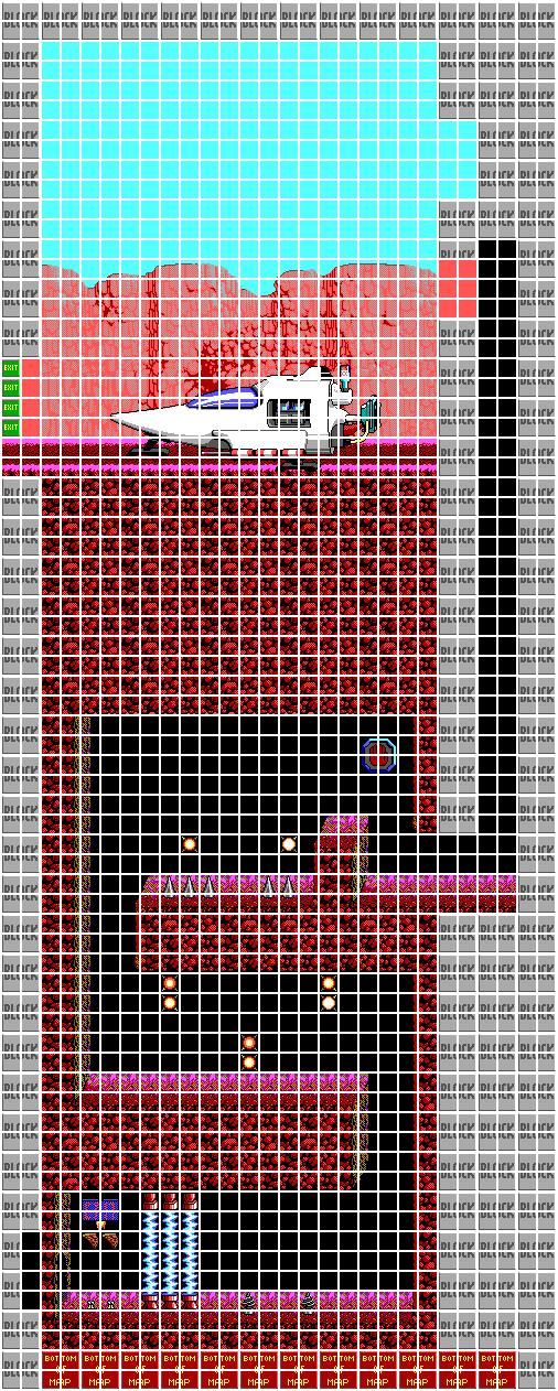 The foreground plane on top of the background plane of the Megarocket level