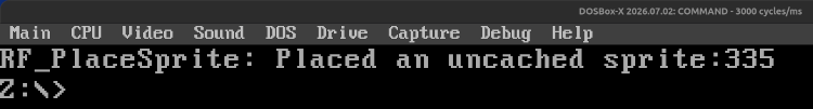 An uncached sprite error